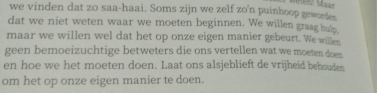 Dit zinnetje uit <a href="/Magali_DeReu/">Magali De Reu - AuDHD</a> haar boek is zo mega herkenbaar.

Dagelijkse frustraties hier rond. 
Pipo1 vraagt constant hulp maar alles wat we zeggen wijst hij af omdat hij niet wil afwijken van zijn eigen manier, die constant faalt 😬💔😭🤦🏻‍♀️
