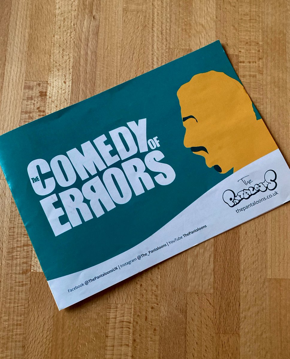 Highly recommend @ThePantaloons's brilliantly inventive and hilarious version of The Comedy of Errors, directed by my colleague @SteveTPurcell and starring @al3xr1vers @NeilJenningsAct @Chris_Coxon & @emilybeachuk. Go and see it if you're anywhere near @GreenwichTheatr this week!