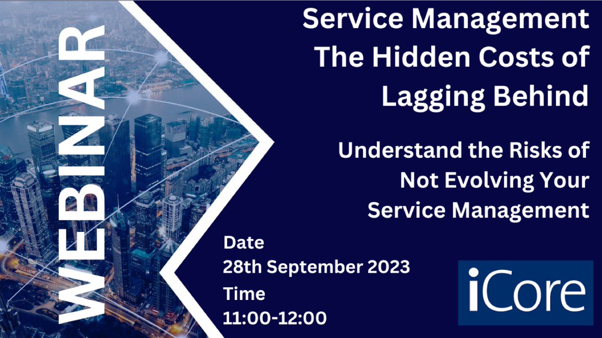 Only one week left until our next webinar! 

In an era where customer expectations are higher than ever, staying current with the latest service management trends and best practices is essential. #ITSM

Register here  👉  us02web.zoom.us/webinar/regist…