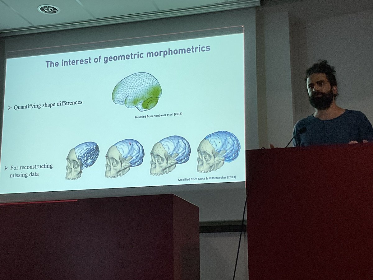 katjaQheuer's tweet photo. Now zooming into human evolution with Selim Natahi giving a fantastic presentation on The evolution of the human brain over the past 300.000 years.
With @jjhublin . Shoutout to Philipp Gunz.
#compMRI @R3RT0 @NeuroecologyLab @AssafLab https://t.co/U9CZ8qzy04