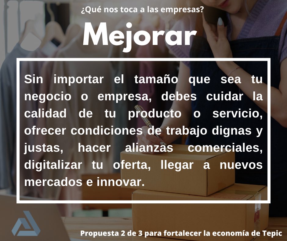 angelaldrete's tweet photo. Propuestas para mejorar la economía en #Tepic https://t.co/Zw7QKjyOTn