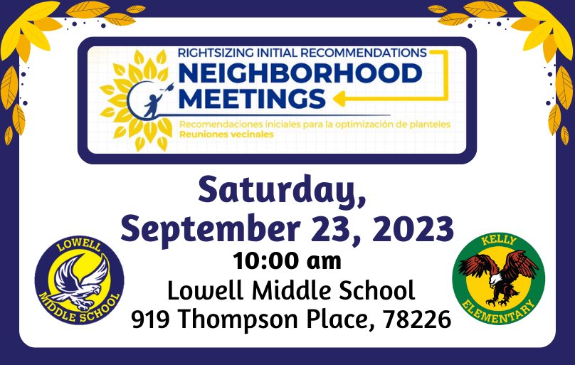 Attention Falcon Families!  Make plans to join us this Saturday to understand how rightsizing will affect our campus for the next school year. We hope to see you there!