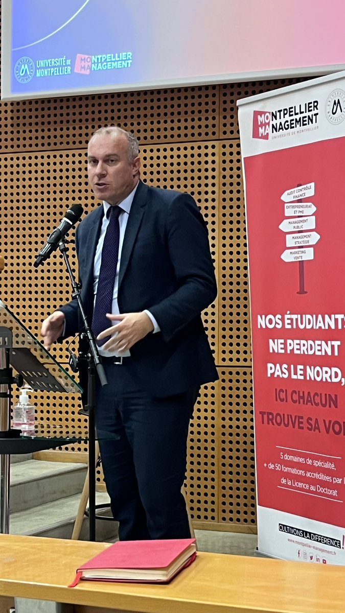 JaklineM's tweet photo. Ce soir à Montpellier à l’occasion de la rentrée solennelle de @MtpManagement nous explorons avec François @Gemenne quelques pistes pour affronter la transformation profonde et durable de nos conditions d’existence due au #changementclimatique https://t.co/oK78DyW9of