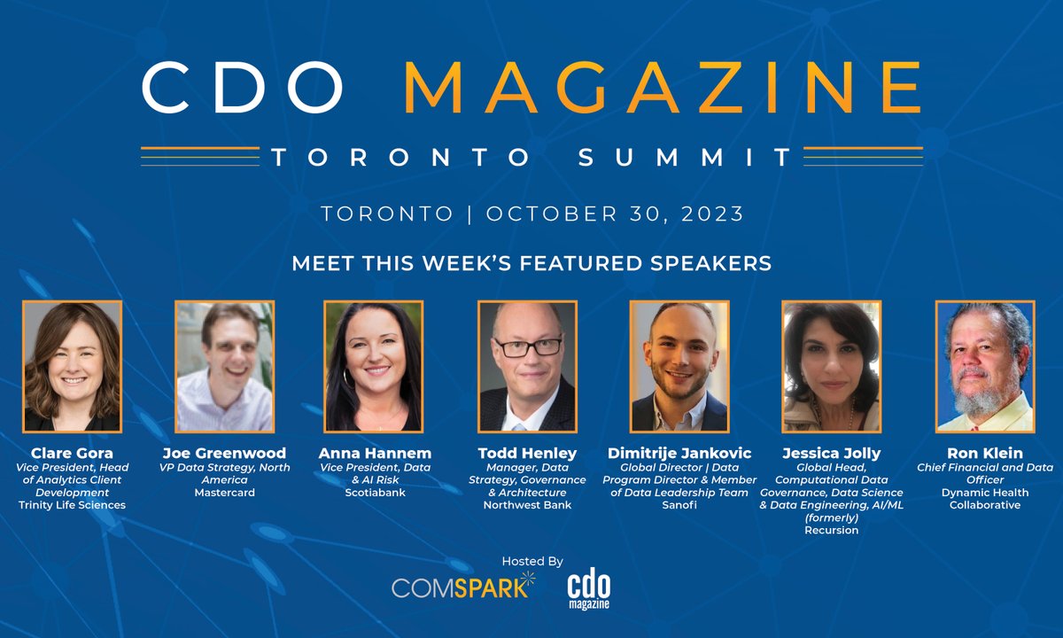 Meet a few of our leading industry experts who are among the 50+ speakers at the #CDOMagazineTorontoSummit hosted by CDO Magazine. Get ready for an inspiring day of insights, networking, and knowledge-sharing!

🔗 Claim your COMPLIMENTARY registration: hubs.ly/Q022_Nbk0