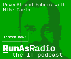 Could Microsoft Fabric lead to a new relationship between data analysts and data engineers?

<a href="/Mike_R_Carlo/">Mike Carlo</a> talks on RunAs Radio at runasradio.com/Shows/Show/898 about the vision of Fabric to allow for rapid analysis that gets refined after initial results - more discovery faster!