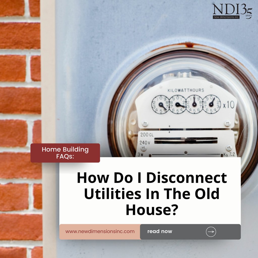 NDICustomHomes's tweet image. Are you in the process of building your dream home and wondering about disconnecting utilities in your old house? Look no further! Get the answer to this common home-building question in our latest article: newdimensionsinc.com/home-building-…

#UtilityDisconnection #HomeBuildingFAQ
