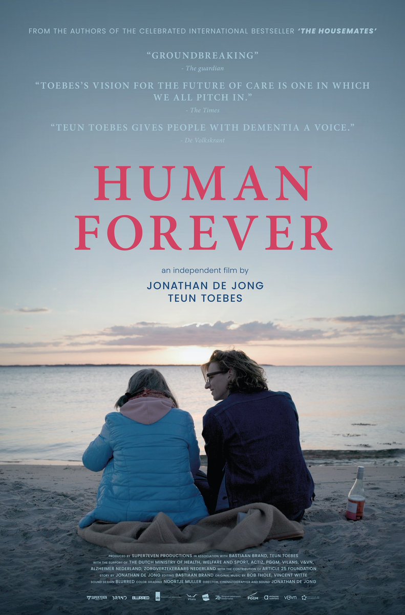 Trots om vandaag op #WereldAlzheimerDag de officiële filmposter van onze hoopvolle documentaire over dementie in de wereld te mogen delen. 💚

‘Human Forever’ zal over ruim een week in première gaan op een G20-top rondom dementie in Den Haag. #HumanForever