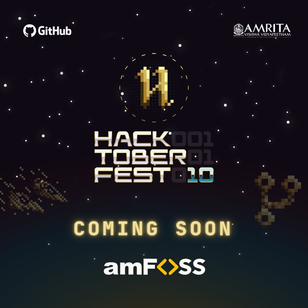 amfoss_in's tweet photo. Hacktoberfest celebrates everything we love at amFOSS: Free and Open Source Software and the people around it that make it so special. Keep an eye out for this year's Hacktoberfest events on our campus
#Hacktoberfest #amFOSS https://t.co/BylTXtnvju