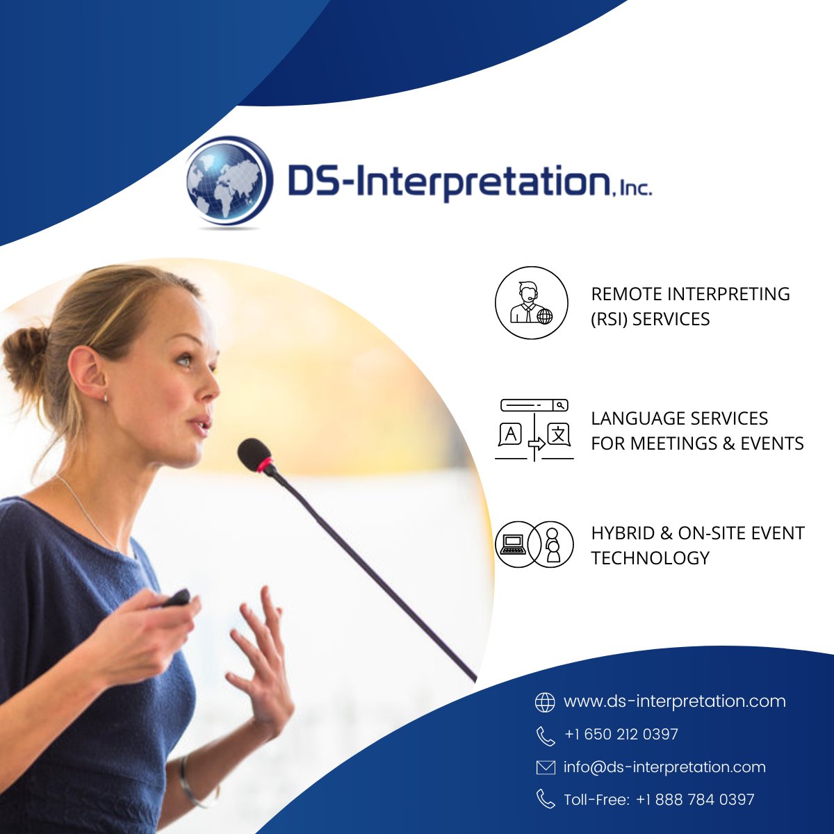 DS-Interpretation, Inc. team is here to help you meet the communication needs of your next meeting, event, or presentation. We believe in delivering the highest quality interpreting services with a personal touch and reliability.

Contact Us 📞  ds-interpretation.com/contact-us

#rsi #lsp