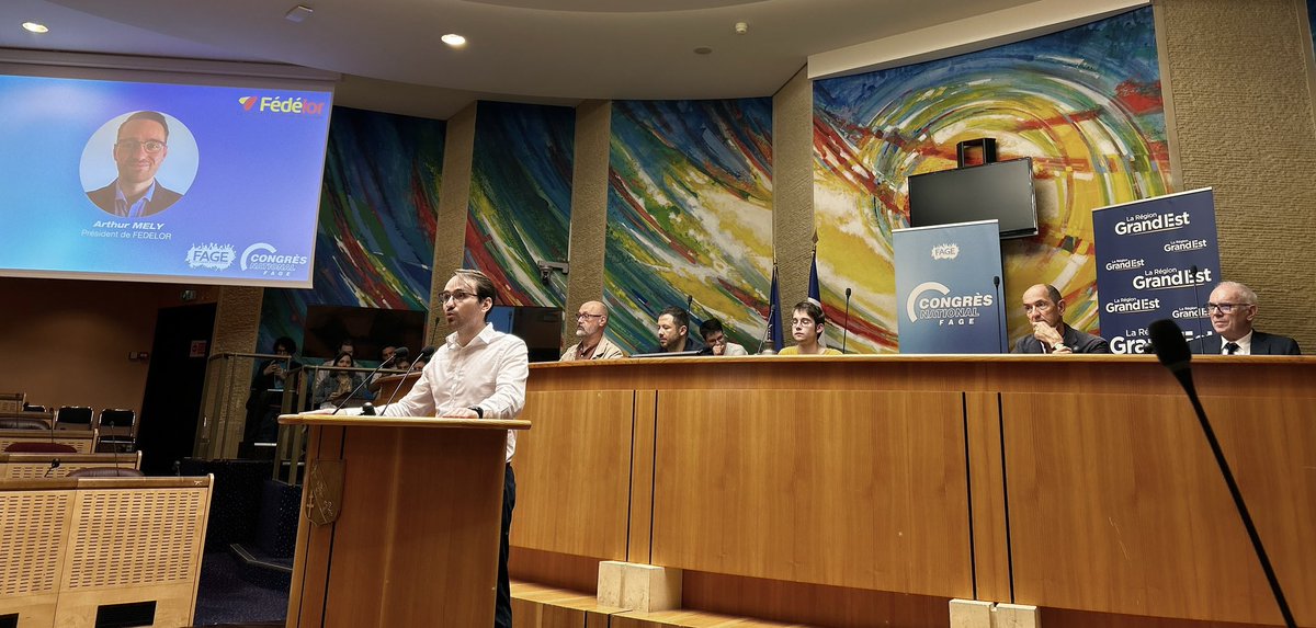 #CongresFAGE23 | Le 34ème Congrès National de la FAGE se tient cette année à <a href="/EuroMetroMetz/">Eurométropole de Metz</a> en étant organisé par <a href="/fedelorraine/">Fédélor</a> 🟡🔴

Il vient d'être ouvert par @ArthurM_Fedelor au sein du Conseil Régional <a href="/regiongrandest/">Région Grand Est</a> 🗣️