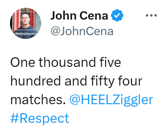 itnwwe's tweet photo. John Cena pays his respect to Dolph Ziggler after his release from WWE after 19 years in the promotion!

#WWEReleases https://t.co/rFLDMvRaU9