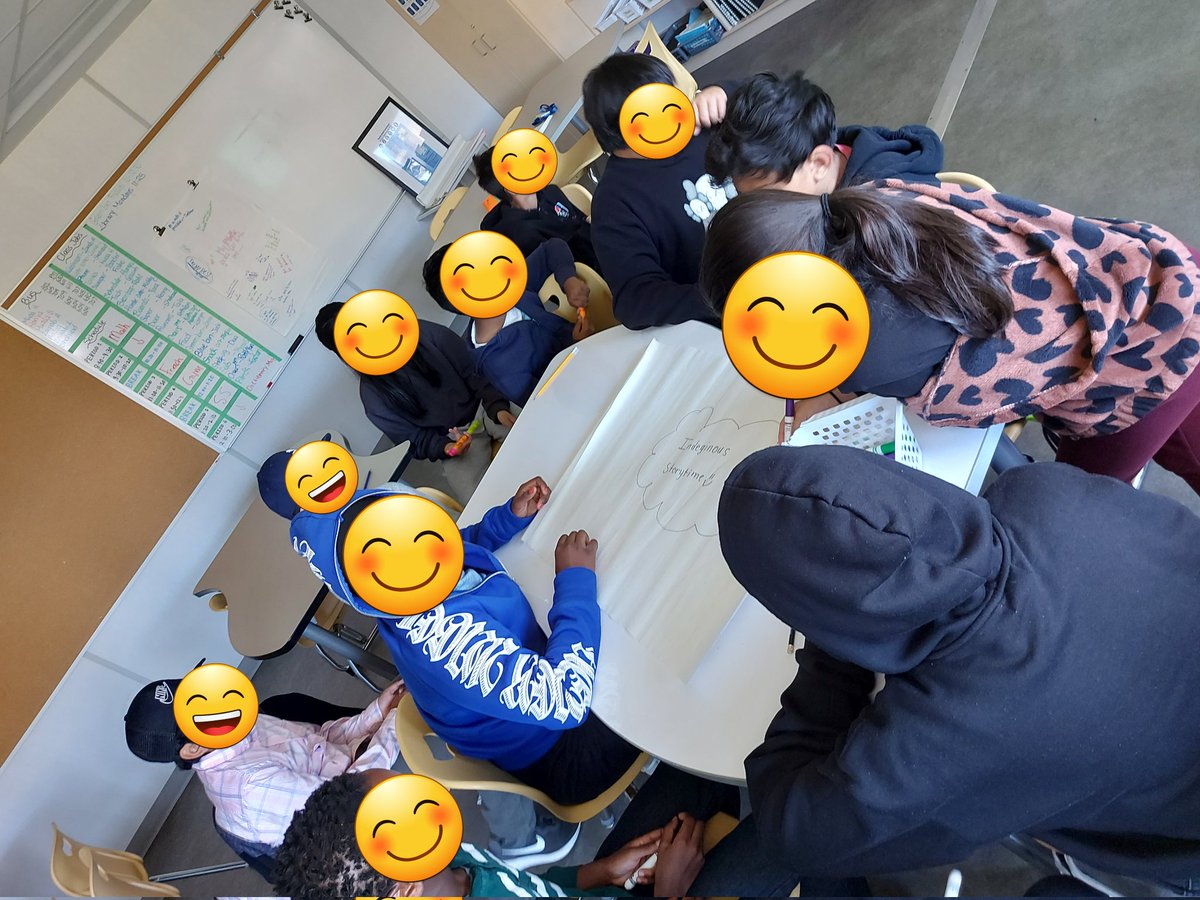Thanks <a href="/HDSBIndigenous/">HDSB Indigenous Rights and Education</a> team for the read aloud yesterday. Ss created a group sketchnote/web to document their learning! <a href="/DesmondHDSB/">Viola Desmond Public School</a>