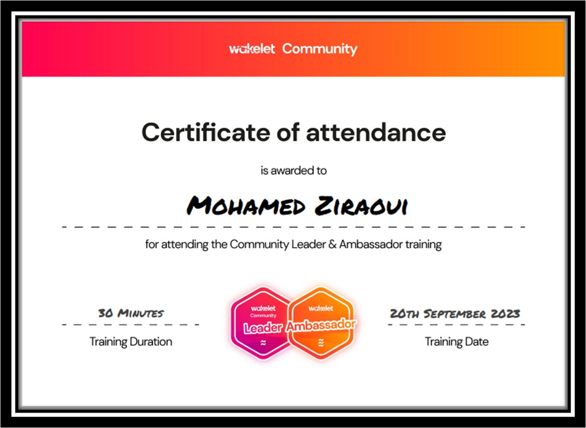 the official Certificate of Attendance! @wakelet 'Community Leader and Ambassador Monthly Meeting! @Canvas @Microsoft @Edpuzzle @Amy_Wakelet @JBDbiz #WakeletCommunity @SalouaZribi @SelmiSelmiAli @OnsDhahbi @soniabahri1 @RChaibi8 @arfaouighofran2 @BellaKhadija62 @AcenTunisia