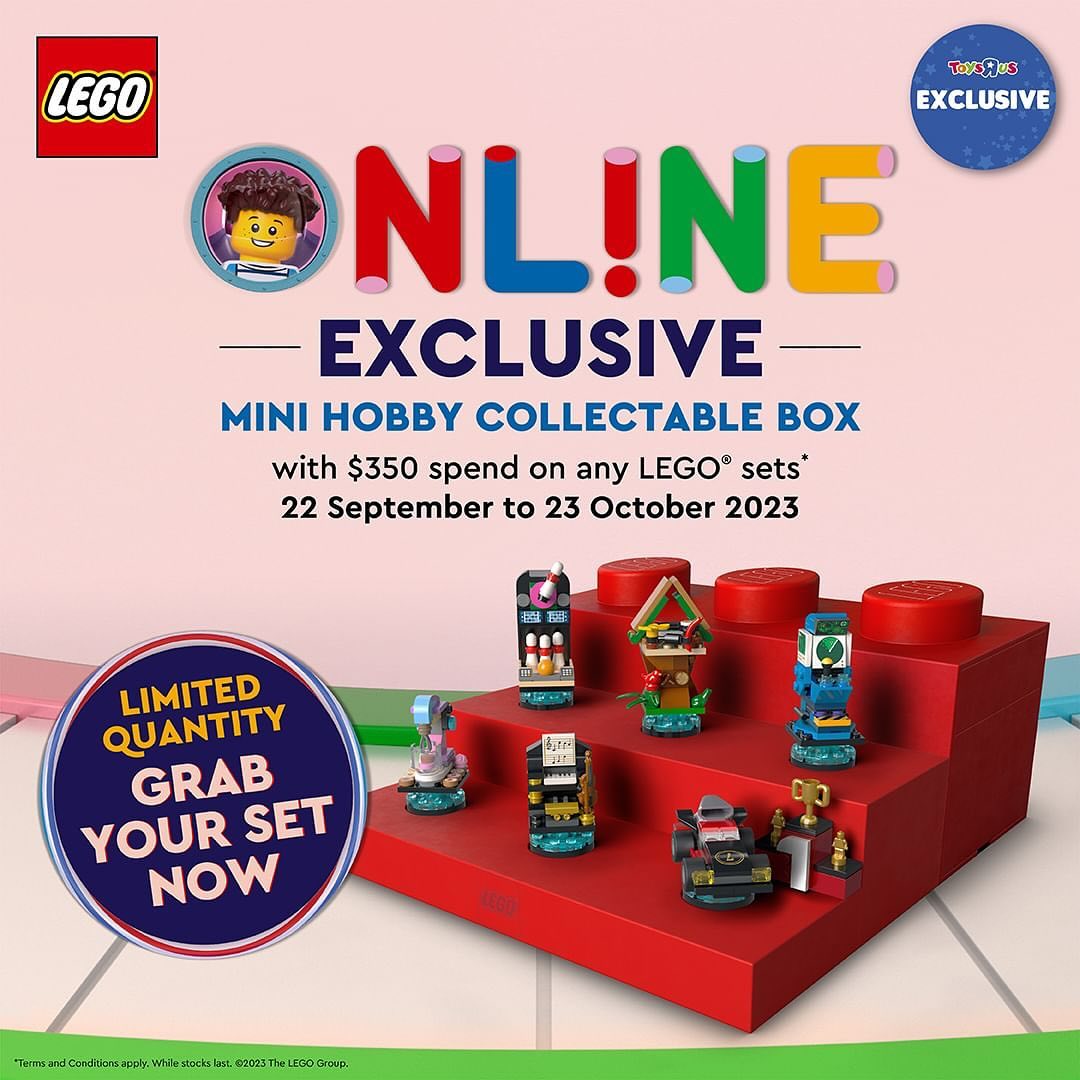 MarioPower_10's tweet photo. New LEGO Mini Hobby Series Toys"R"Us Exclusive! (In Singapore, Malaysia and Thailand) https://t.co/lhibxaS8tI