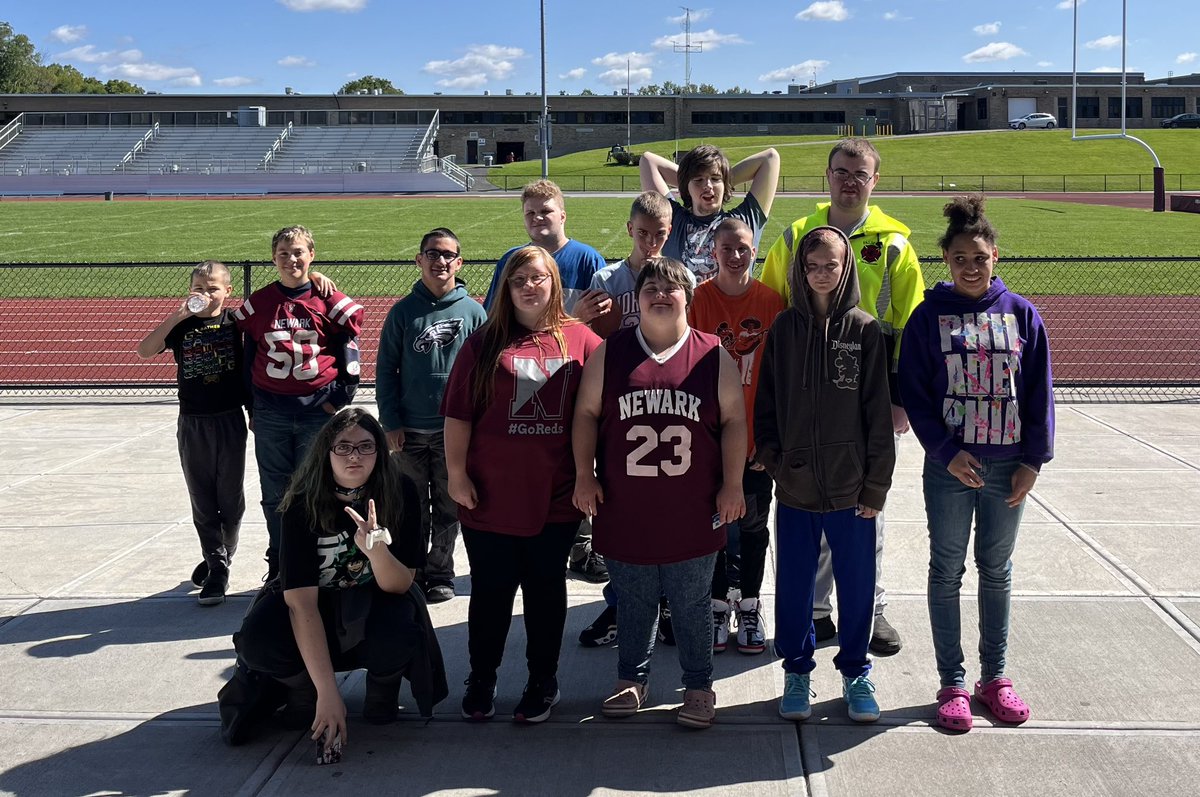 RedswagonNHS's tweet photo. A great afternoon for community within our program! Visits from former alumni, connecting with current @Newark_HS students and future students from @Newark_MS! What a great bridge #newarkpride. https://t.co/WkqdJA2yrB