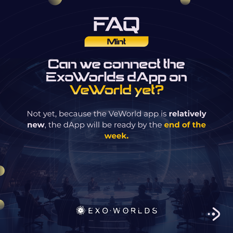 ExoWorldsNFT's tweet photo. Our Token Sale is generating buzz, and we're here to answer your burning questions! 🔥

Check out our latest FAQ session to learn more about our project and how you can get involved.

Join our Discord to see more 👉🏻 https://t.co/6CXb901HPt

#ExoWorlds #VeChain $EXO