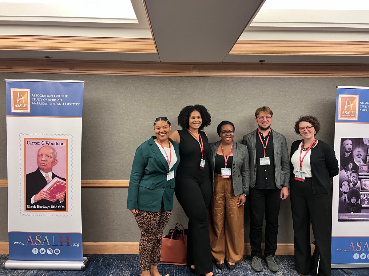 bethanyannbell's tweet photo. What a fun day at ASALH so far! I so enjoyed participating in a conference panel this morning with the BEST crew! @andrea_aniya @cwoodn73 @mimi_borders and Wyatt Erchak. https://t.co/tjFkXru2WQ