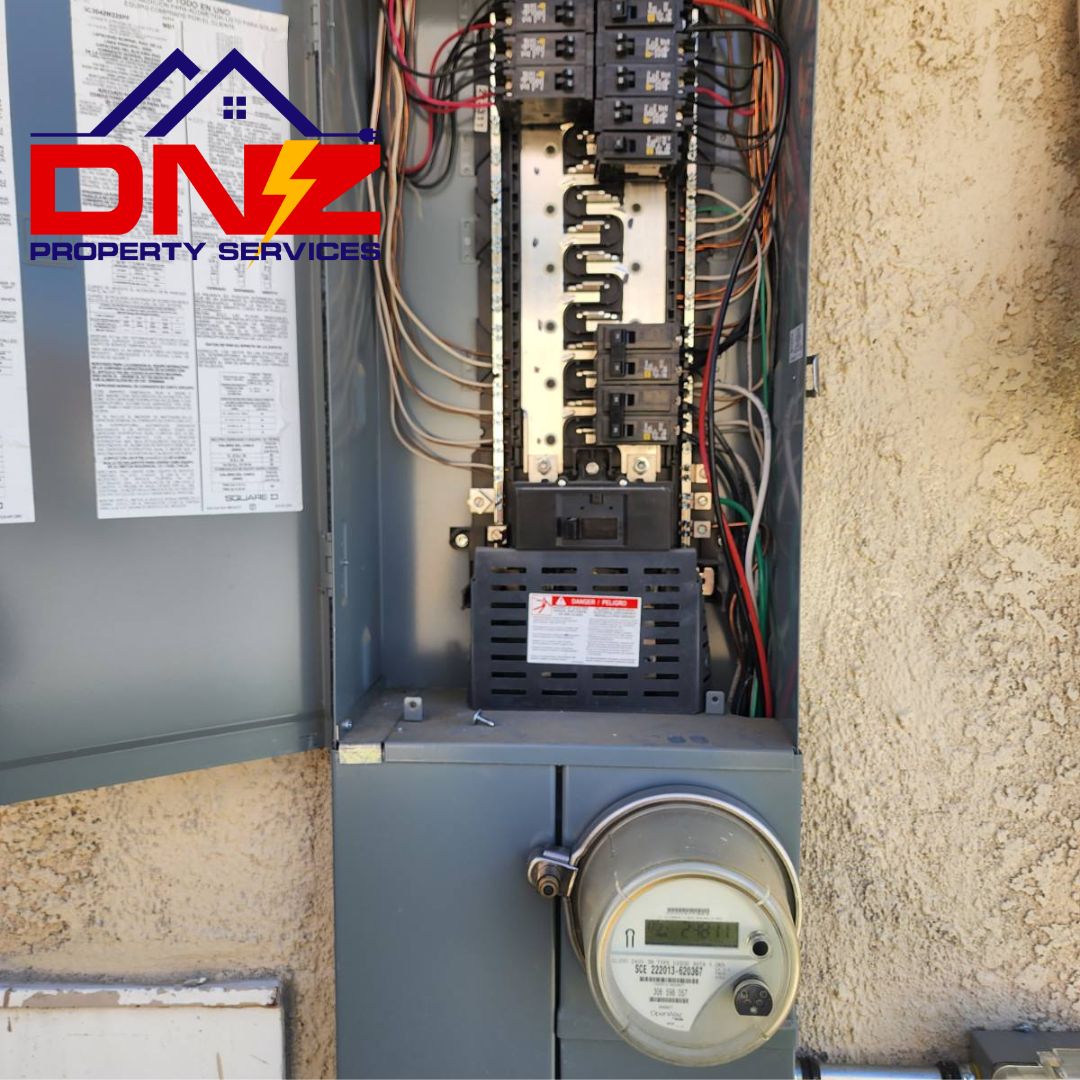 DnzProperty's tweet photo. Power Up! 🌟 Electrical Panel Upgrade Transformation!" Swipe left to witness the magic of a professional electrical panel upgrade with DNZ Property Services. Say goodbye to outdated panels and hello to efficient, safe electricity flow! 💡🔌 #ElectricalUpgrade #DNZPropertyServices https://t.co/r3w8baplBu