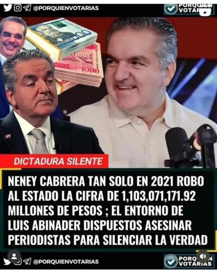 Padan <a href="/luisabinader/">Luis Abinader</a> ap radote nan <a href="/ONU_fr/">Nations Unies (ONU)</a> sou kesyon Ayiti kòmsi l se prezidan île 🏝️ la, gouvènman lan ap benyen nan koripsyon, yap asasinen jounalis pou kache sa yo. Pèp Ayisyen kouvri je nou, ann rele #abaLuisAbinader #vivAyiti