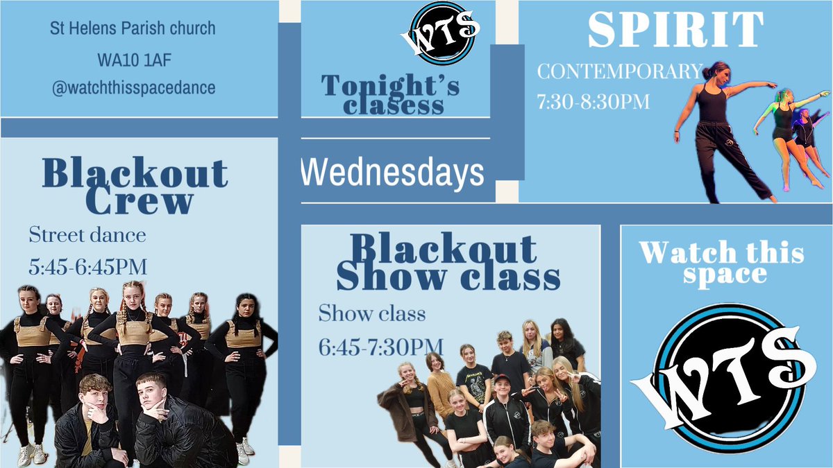 WTSdance's tweet photo. Wednesdays Classes! https://t.co/7KHiPhaTTb