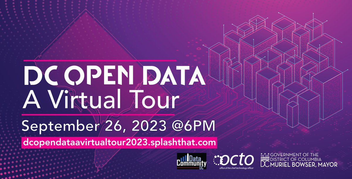 DC Office of the CTO (@octodc) on Twitter photo Levering and enhancing data helps improve programs, relationships with stakeholders, and supports local businesses and the lives of DC residents. Join us and learn more on Tuesday, September 26th!!
<a href="/opendatadc/">Open Data DC</a> <a href="/DataCommunityDC/">Data Community DC</a>
…endataavirtualtour2023.splashthat.com Levering and enhancing data helps improve programs, relationships with stakeholders, and supports local businesses and the lives of DC residents. Join us and learn more on Tuesday, September 26th!!
<a href="/opendatadc/">Open Data DC</a> <a href="/DataCommunityDC/">Data Community DC</a>
…endataavirtualtour2023.splashthat.com