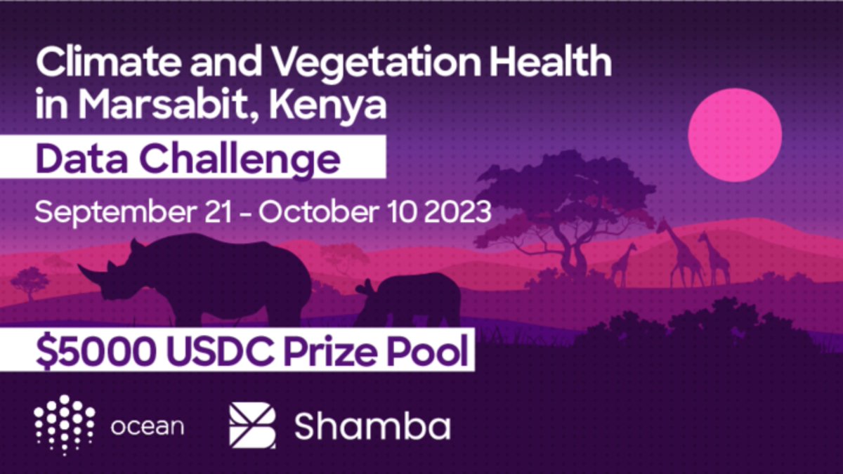 We're thrilled to launch a climate data challenge with @oceanprotocol. Help predict Marsabit, Kenya's vegetation health using machine learning tactics and data science on the provided dataset. Learn more about how to compete: bit.ly/46jCaoE