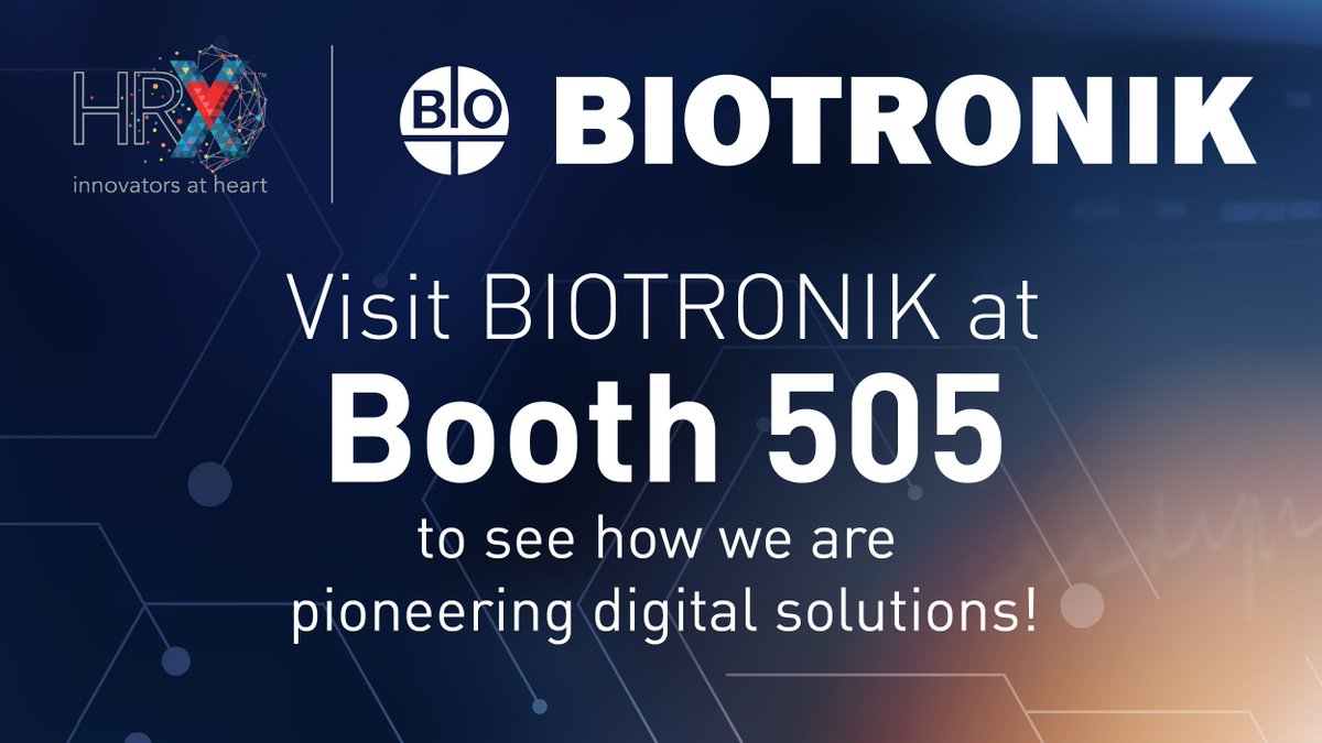 Visit BIOTRONIK today at #HRX2023! Get hands-on experience with our newest digital innovations and learn what LiveSupport and our other workflow solutions can do for you, your team and your patients.