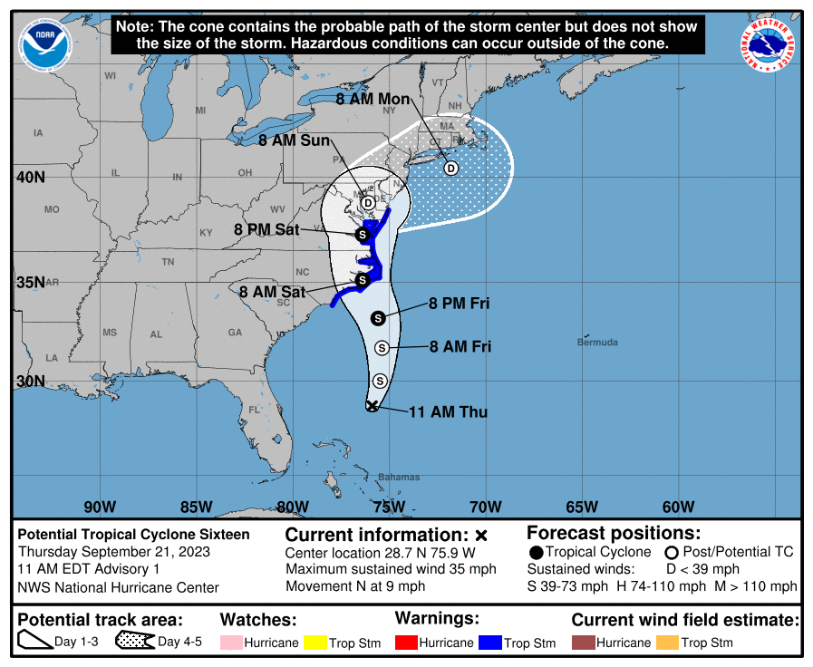 POTENTIAL TROPICAL CYCLONE SIXTEEN #preparednotscared #tropicalstorm