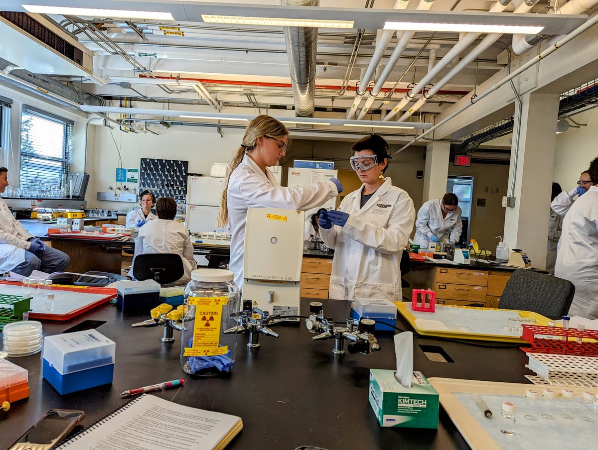 MEPjoe's tweet image. My fav @MBL_SES microbial methods lab, bacterial productivity using 14C-Leucine! @MBLScience 
#14C #radioisotopes #bacterialProductivity #SES