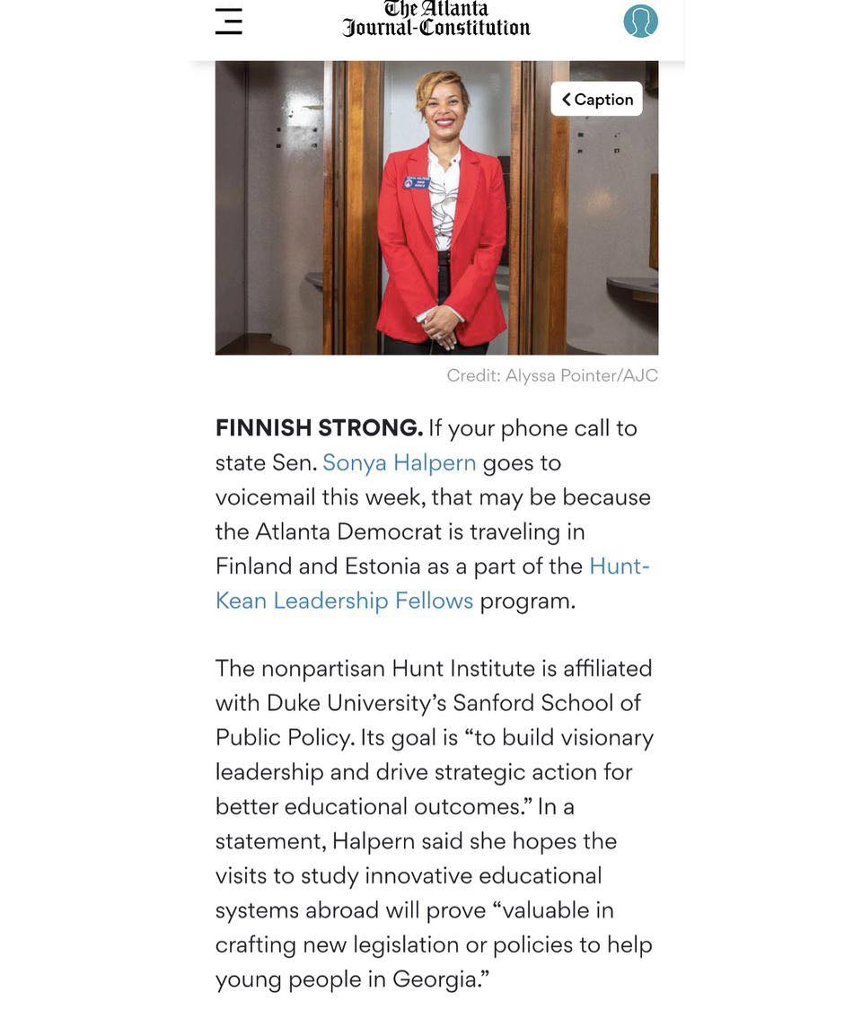 Congrats to WIN List endorsed legislator <a href="/SonyaHalpern_/">Senator Sonya Halpern</a> becoming a Hunt Institute #HKFellow!