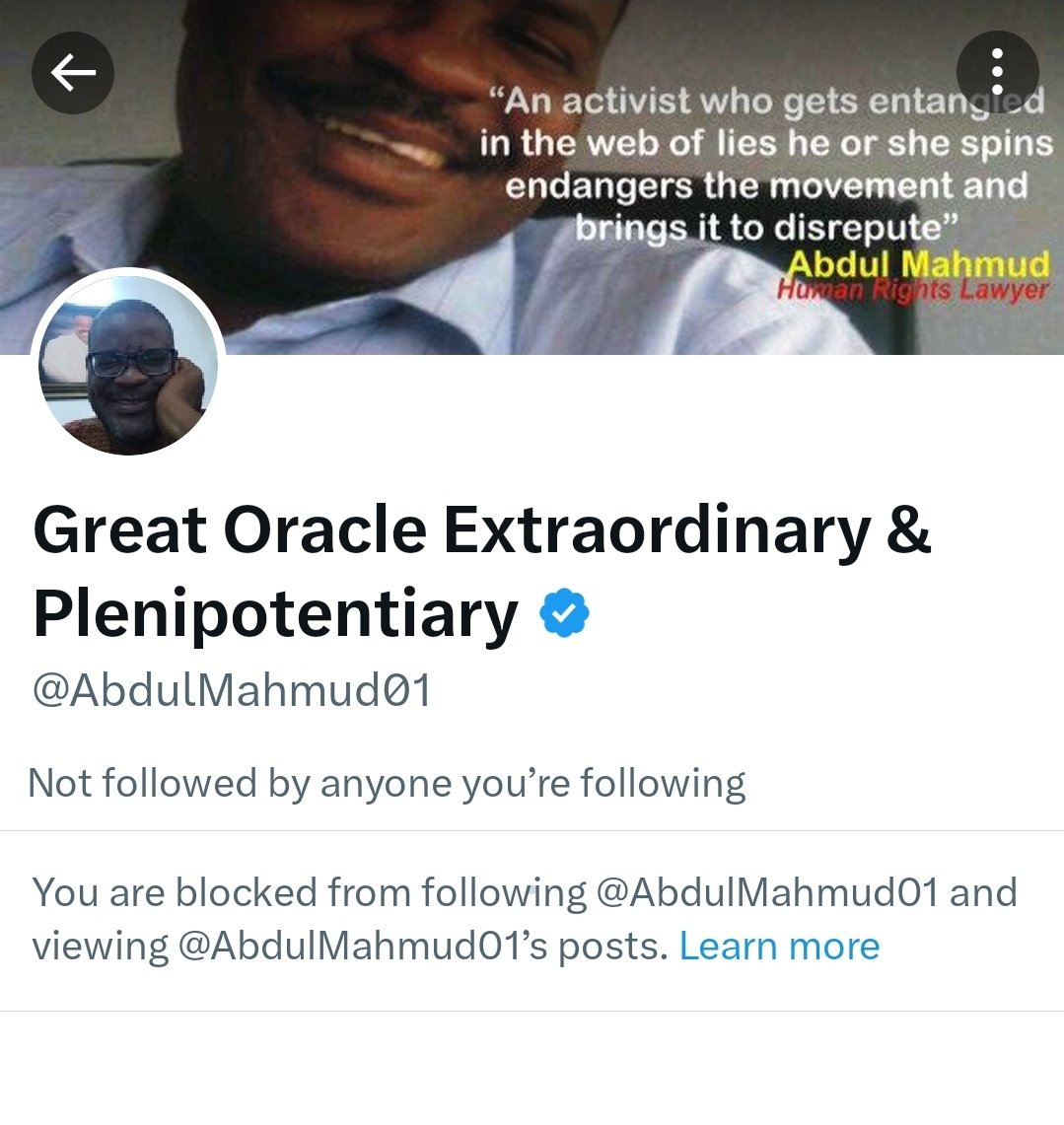 My bros @adeyanjudeji @gentleojay please help me tell THE ORACLE to answer my question instead of quickly blocking me. Haba. Small difference in opinion, block.