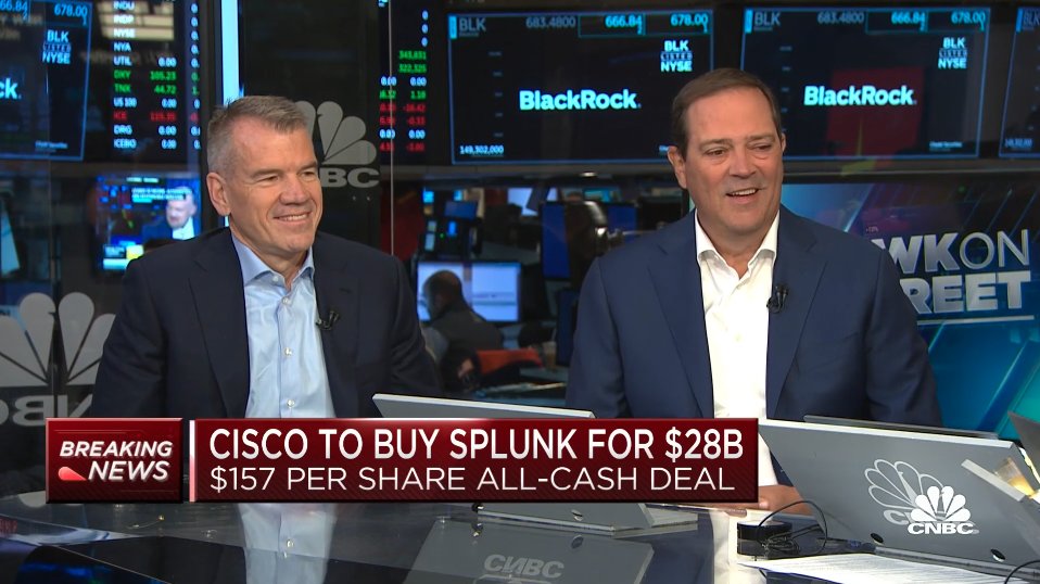 Our CEO Gary Steele and <a href="/Cisco/">Cisco</a> CEO Chuck Robbins sat down with <a href="/CNBC/">CNBC</a>’s <a href="/SquawkStreet/">Squawk on the Street</a> to discuss our transformative combination and the incredible opportunities Splunk and Cisco can unlock together. Take a look: splk.it/3ZoSceA