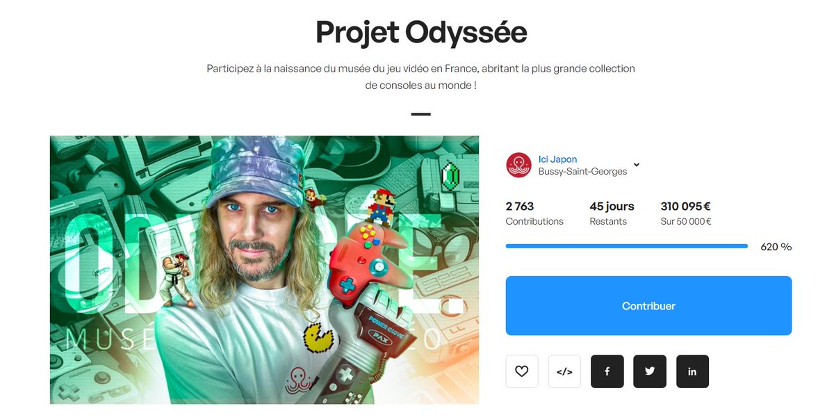 MGG_France's tweet photo. Un musée du jeu vidéo pourrait ouvrir en France grâce à @IciJapon ! 

Le projet Odyssée est en cours pour réunir la plus grande collection de jeu vidéo au monde en un seul endroit

Les 300 000€ de dons sont déjà atteints, toutes les infos pour participer sont sur sa page 👏 https://t.co/f7EQ3htfej