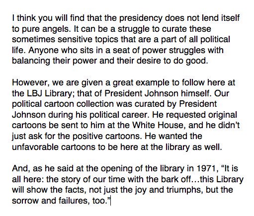 LBJLibrary's tweet photo. @TrumanLibrary That's all for #AskACurator - thank you to everyone who participated! Our last post will be about a question our curators receive often:
"How has learning about LBJ's presidency affected your thoughts of him?"
Until the next time! 👋 https://t.co/3QB7xtQMPP