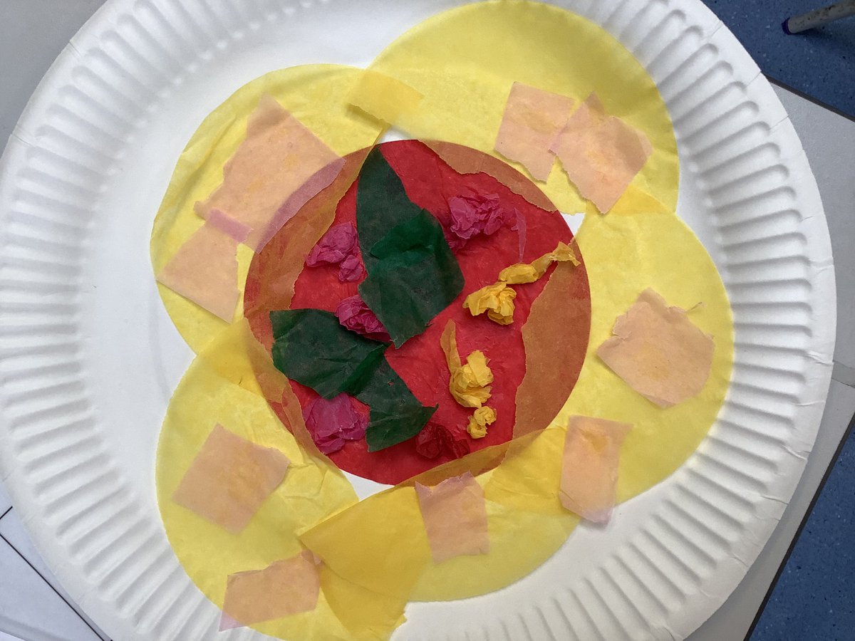 Paper Plate Tissue Paper Sun Craft