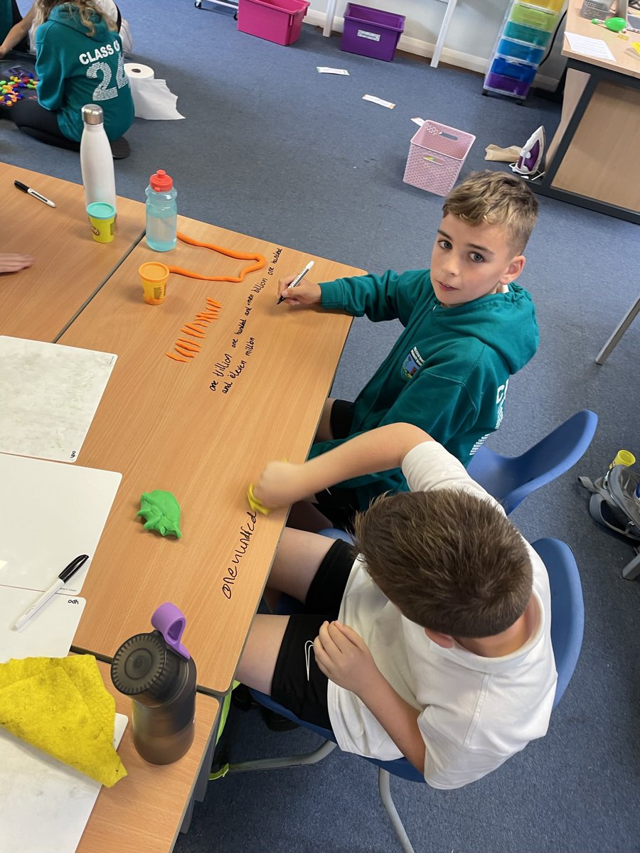 PrestonTowerPS's tweet image. P7B have been learning about place value in numeracy. We’ve covered topics such as partitioning, writing in numerals and words, ordering and comparing numbers! 🔢 #activelearning #playbased #placevalue #PTPS #workingtogether
