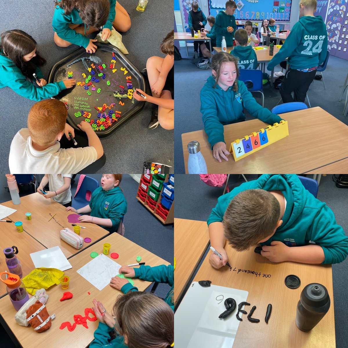 PrestonTowerPS's tweet image. P7B have been learning about place value in numeracy. We’ve covered topics such as partitioning, writing in numerals and words, ordering and comparing numbers! 🔢 #activelearning #playbased #placevalue #PTPS #workingtogether