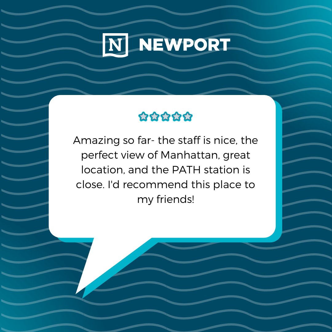 NewportNJ's tweet photo. 🌟 Join the chorus of satisfied residents! Our apartment complex just received another glowing 5-star review, and we couldn't be happier. 😄🏡 If you love calling Newport home, we'd love to hear your thoughts on Google too! Share your experience using the link in our bio. https://t.co/GWLDJdPmW7