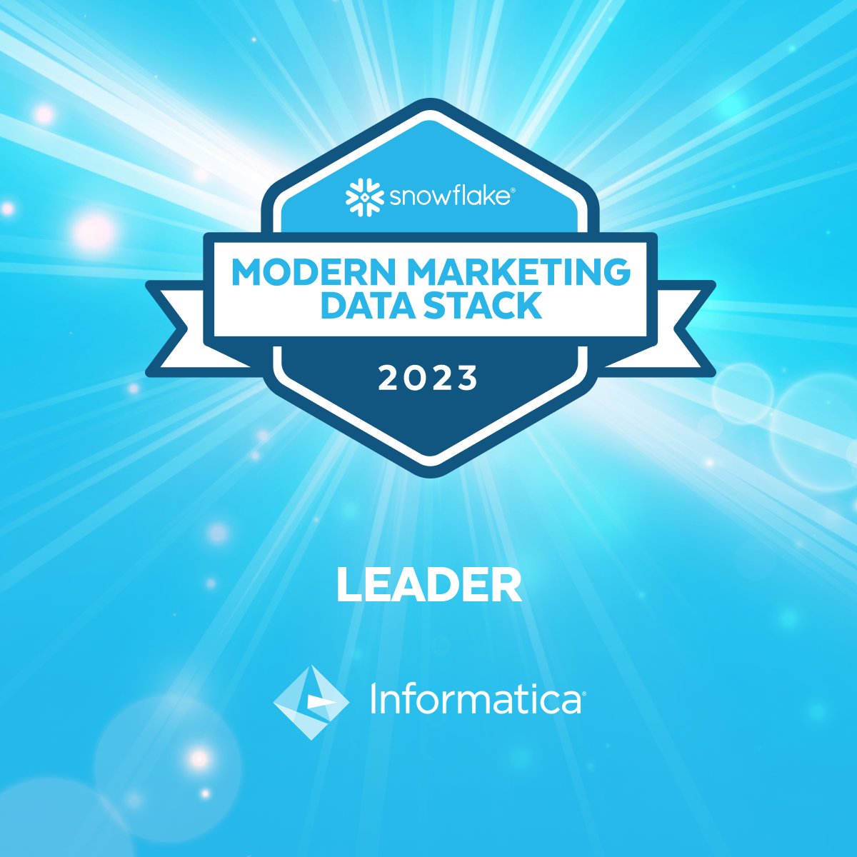 Informatica's tweet photo. We’re thrilled to be named as a Leader in the Integration &amp; Modeling category of @SnowflakeDB's 2023 Modern Marketing Data Stack. Join us in select cities at Snowflake's #DataCloudWorldTour to explore #Informatica for #SnowflakeMMDS! Report: https://t.co/495ri3ftJt https://t.co/KT3nHGi6jJ