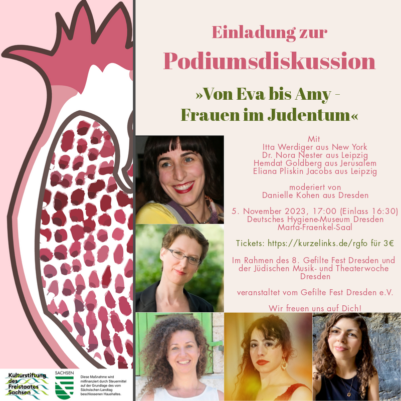 Unsere Podiumsdiskussion mit vier starken Frauen. Von Eva bis Amy - Frauen im Judentum: Moderiation Danielle Kohen mit Itta Werdiger (USA), Dr. Nora Pester (D), Hemdat Goldberg (IL) und Eliana Pliskin Jacobs (D).
wix.to/g2X3es4
#GFD #JüWo #StarkeFrauen #Judentum