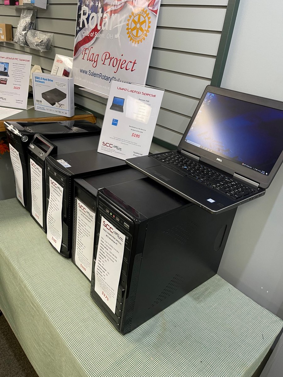 SalemComputer's tweet image. Refurbished Desktop and Notebook computers ready to go!