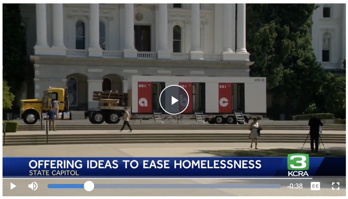 Connect Homes is in Sacramento for the California League of Cities Conference. We were proud to display our Connect Shelter on the Capitol Grounds. Our co-founder Gordon Stott gave KCRA News a tour and discussed the many benefits of a Connect Home. kcra.com/article/califo…