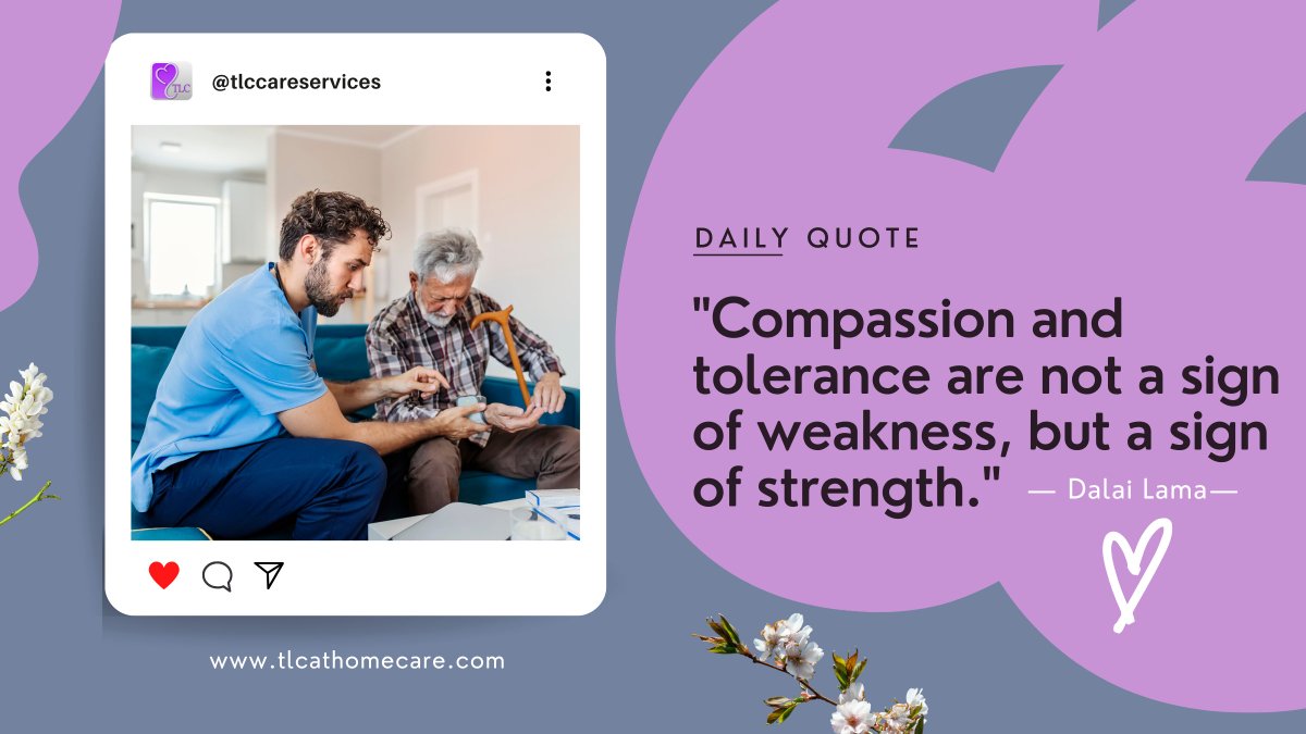 OfficeTlc's tweet image. #StrengthInCompassion

#CompassionateHeart
#tlccareservices
Do you agree that compassion and tolerance are genuine signs of inner strength as an individual? Like and share if you do!

Looking for home care services?
👇follow the link here to learn more:
tlcathomecare.com