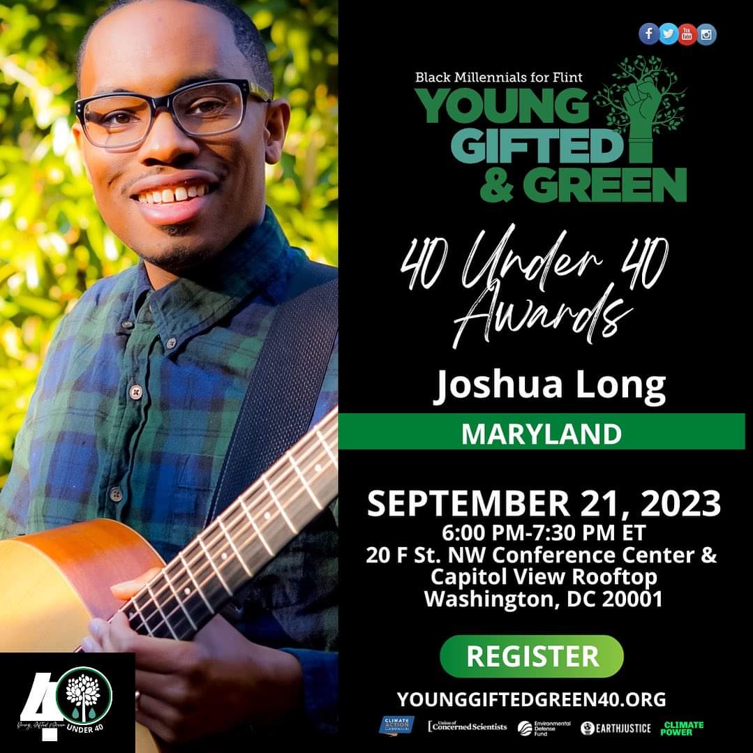 Our own Joshua Long is being honored by @BM4Flint tonight with #40under40awards #younggiftedgreen! 💚