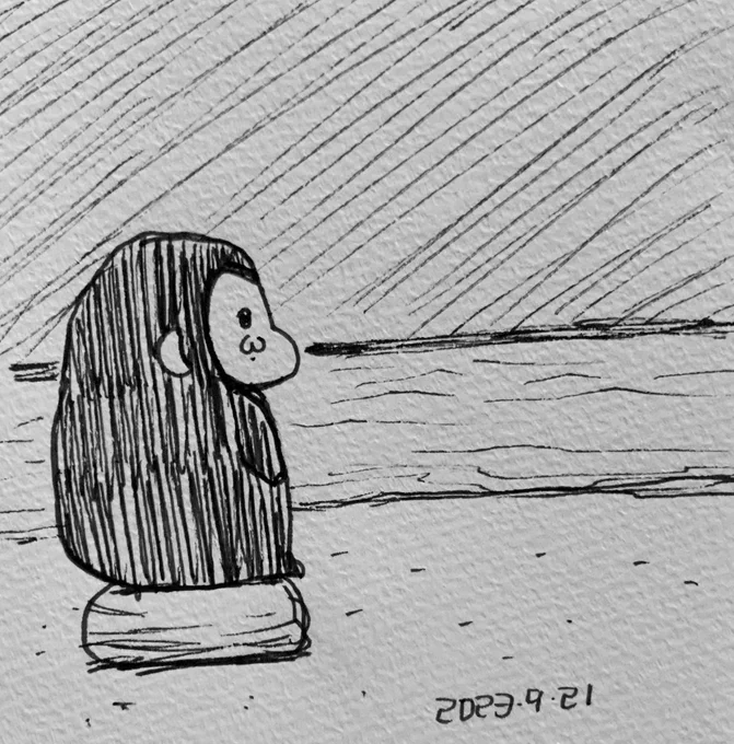夜明けを待つ原始シティゴリラ