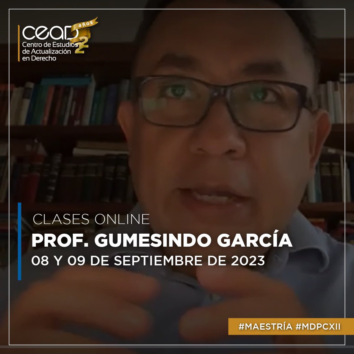 ceadmx's tweet photo. ⚖️ Maestría en Derecho Procesal Constitucional, XII Generación, ON LINE

Módulo V. “Habeas Corpus”, imparte el Prof. Gumesindo García Morelos

🕙 08, 09, 22 Y 23 de septiembre de 2023.

#tercersemestre #posgrado #maestria #derecho #ceadmx https://t.co/BwI9LcFUtQ