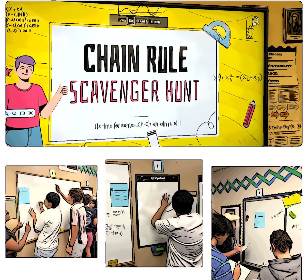 Chain Rule Scavenger Hunt #buildingthinkingclassrooms #DVUSD #bghsib #apcalculus #chainrule