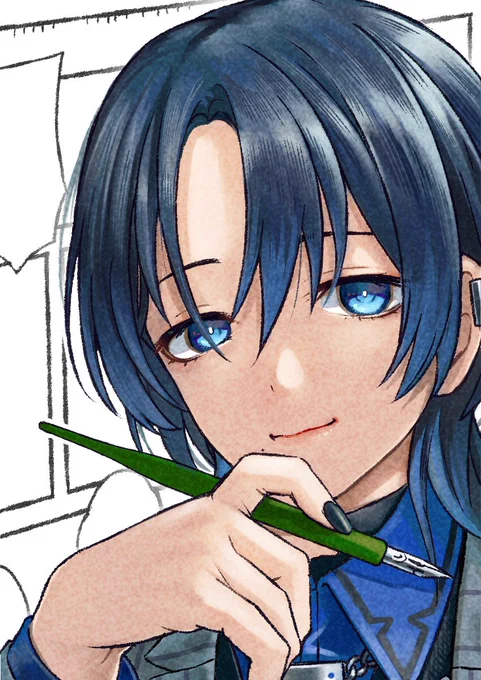 可愛い女の子かと思った?:#青ペン 