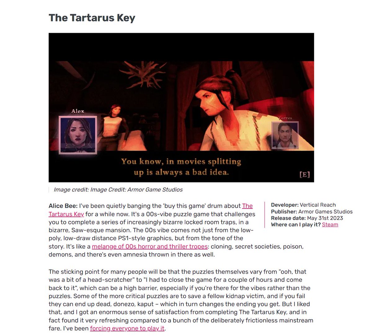 Thank you to @ABeeWords and <a href="/rockpapershot/">Rock Paper Shotgun</a>  for including us in their favorite games of 2023 so far! rockpapershotgun.com/our-22-favouri…