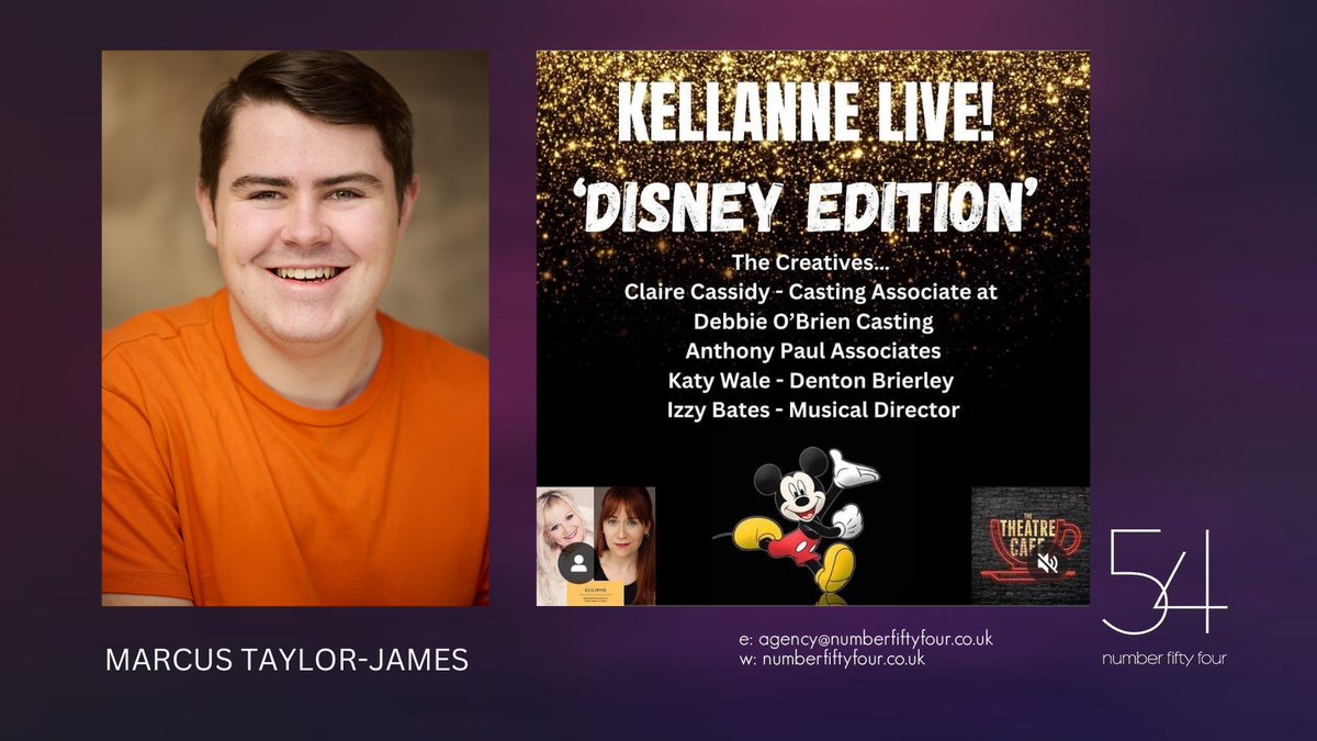 Great time last night with <a href="/BianchaSzynal/">Biancha-Maria Szynal</a> watching our new &amp; already booked client MARCUS TAYLOR-JAMES @MarcusJamesMT in Kellanne Live! Disney edition. Lovely catch up with <a href="/LeanneEveritt/">Leanne Everitt</a> @KellyEverit <a href="/IzzyBates/">Isobel Bates (Webborn)</a> <a href="/michaelwebborn/">Michael Webborn</a> <a href="/AnthonyPaulAPA/">Anthony Paul APA</a>  
Thanks <a href="/kellannedance/">Kellanne Masterclasses</a> 
#N54Agency